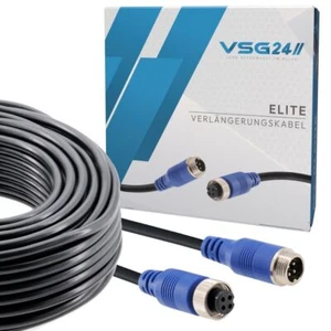 VSG24 20m Cavo Prolunga Telecamera Retromarcia Camion Furgone Camper 4 PIN IP67 - Foto 1 di 8