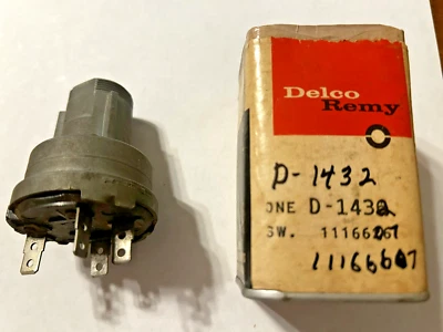 Interruptor de encendido NOS - Camión Chevrolet 1962 - GM 1116603, Delco Remy D-1432 Foto 1 de 4