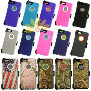 For Apple iPhone 6 Plus 7 8 XR XS Max Shockproof Defender Case with Belt Clip - Picture 1 of 85