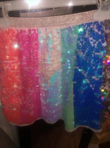H&M Girls Multicolor Sequence Skirt 4~6 - Picture 1 of 7