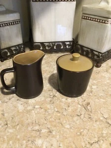 Zuccheriera e crema Mikasa bronzo verde Terra Stone 7001 Giappone - Foto 1 di 2