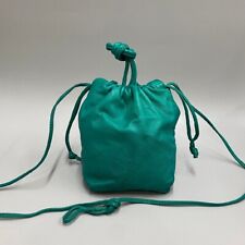 LOEWE Vintage Anagram Logo Drawstring Nappa Leather Mini Shoulder Bag Green