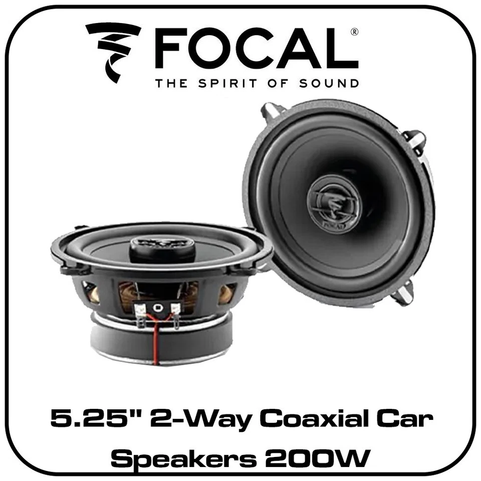 FOCAL ACX 130 - 13cm 5.25" 2 Way Coaxial Car Speakers 200W Total Power - Image 1 of 1