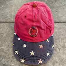 Vintage Tommy Hilfiger Stars Embroidered Crest Strapback Hat Cap Red White Blue