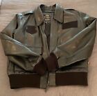 Alpha Industries Flight Jacket Mens M Black Leather Bomber USA Air Force New