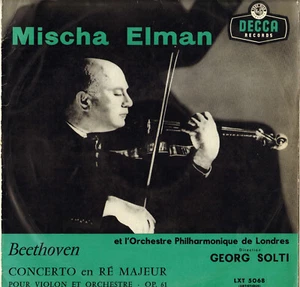 MISCHA ELMAN, GEORG SOLTI, BEETHOVEN KONZERT LP 1955 DECCA LXT 5068 - Bild 1 von 3