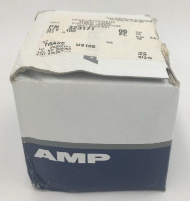 Box (100) Amp TE 323171 Ring Terminal Connector 5/16 STD Circular 6 AWG Crimp - Image 1 of 2