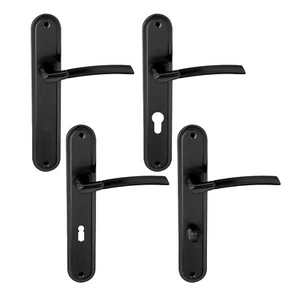 Maniglia porta Domino set a pressione | con rosetta | maniglia porta | PRESTO NERO - Foto 1 di 40