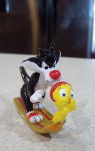 1988 Sylvester Cat & Tweety Skiing Applause PVC Actionfigur Looney Tunes Toons - Bild 1 von 9