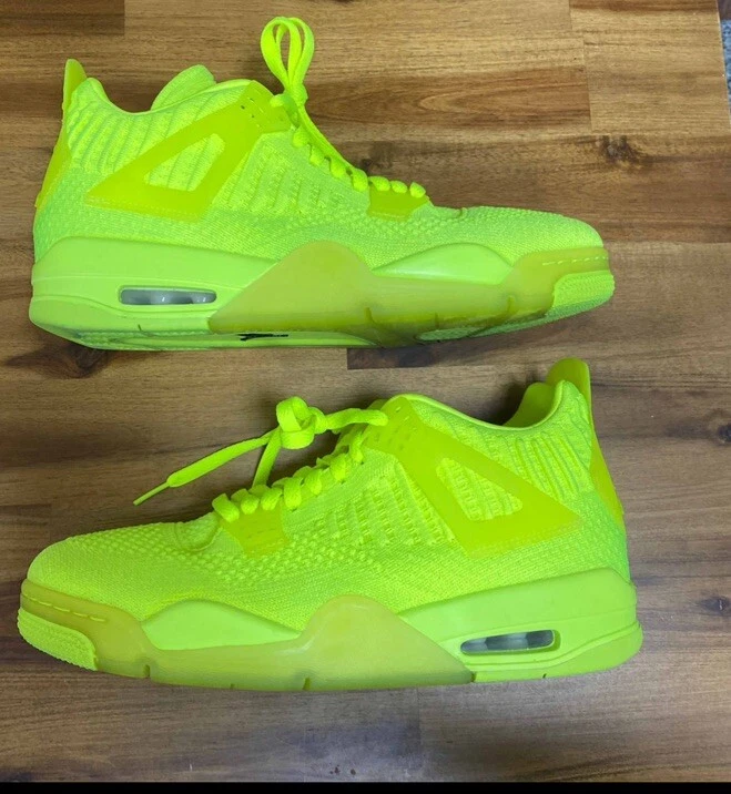 耐克 2019 JORDAN 4 IV AQ3559 700 FLYKNIT VOLT 尺寸 7 I III IV VI 1 3 4 6 11 XI — 第 1/4 张图片