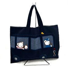 Auth familiar - Navy Blue Multi Polyester Rayon Tote Bag