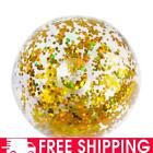 Beach Ball Toys Glitters Inflatable Pvc Swimming Pool Water Toy (Gold)