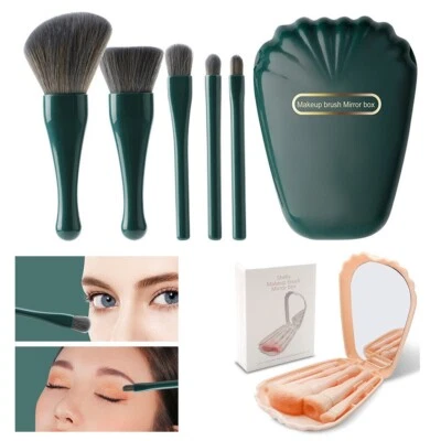 SHOPELEGANCE 5Pcs shell Makeup Brush Set Tool Foundation Blush Eyeshadow Lip Brushes Make Up