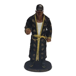 Ghostface Killah 4 Cast Action Figure Rara Edizione Black Gold Robe Wu-Tang - Foto 1 di 14