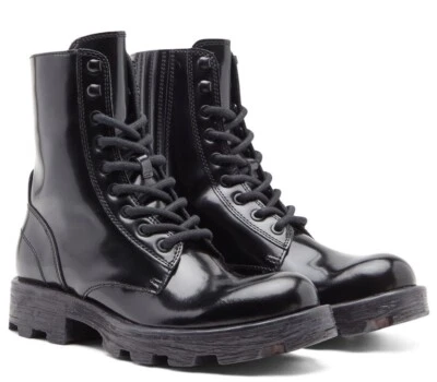 Botas de combate DIESEL para mujer 'D-Hammer Bt W' de cuero brillante 38 EU / 7,5 US $495+ Foto 1 de 4