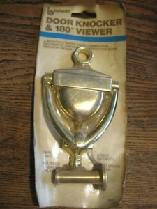 BELWITH POLISHED BRASS Door Knocker&180 Degree Viewer #2341 - Picture 1 of 1