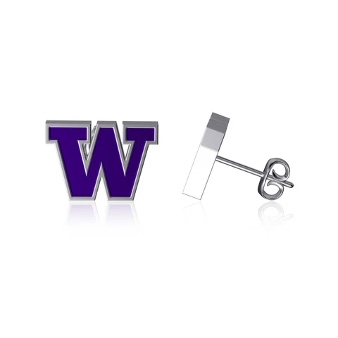 Dayna Designs Washington Huskies Enamel Post Earrings Cover