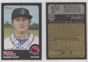 2022 Heritage Minor League Edition Real One Black Border /50 Milkar Perez Auto