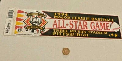 Vintage Wincraft 1994 Pittsburgh Pirates All-Star Game Bumper Sticker Rare NOS - Image 1 of 2