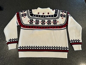 Vintage 70s 80s JC Penney's Ski Sweater Size Medium Retro - Picture 1 of 5