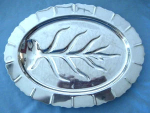 INTERNATIONAL SILVER CO. Early American #4133 Silver Plate 18 Inch Meat Platter - Picture 1 of 11