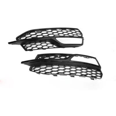 For Audi S3 A3 Sline 2013—2016 Front Lower Bumper Fog Light Covers Grille Black - Image 1 of 4