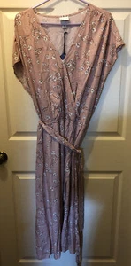 Nuevo con etiquetas Maxi Vestido Para Mujer AVA-VIV Talla Grande 1X Floral Sin Mangas Corbata Cintura Cruzada - Imagen 1 de 9