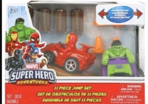 Disney Marvel Super Hero Adventures Hulk & Iron Man Fahrzeug Set 11-teilig Neu im Karton! - Bild 1 von 6