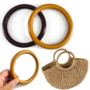 Retro Holz Griff Tasche Strap Handtasche Geldb?rse Gep?ck Diy Handgefertigte ↑ - Bild 1 von 12