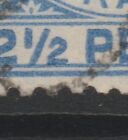 Gibraltar D'Occasion Erreur Variété GV 1912-24 Grand 2 IN ½ Foncé Bleu Vif