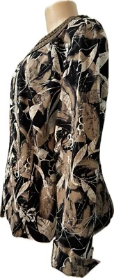 Womens vintage jacket size  L embellished career work party top beaded blazer - Image 1 of 4