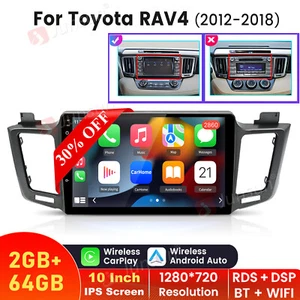 For Toyota RAV4 2012-2018 Android 13 Carplay Car Stereo Radio BT GPS Navi 2+64GB - Bild 1 von 17