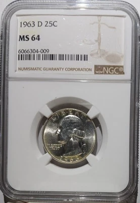 NGC 1963 D Washington Quarter MS64 (C) - Image 1 of 2