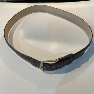 Tony Lama Belt 42 Genuine Lizard Brown Zig-Zag Stitch USA Western 20543 VTG - Picture 1 of 11