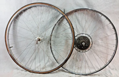 Araya High Flange 27" Road Bike Wheel Set Suzue 5 Speed Freewheel QR/BoltOn Cafe - Image 1 of 4