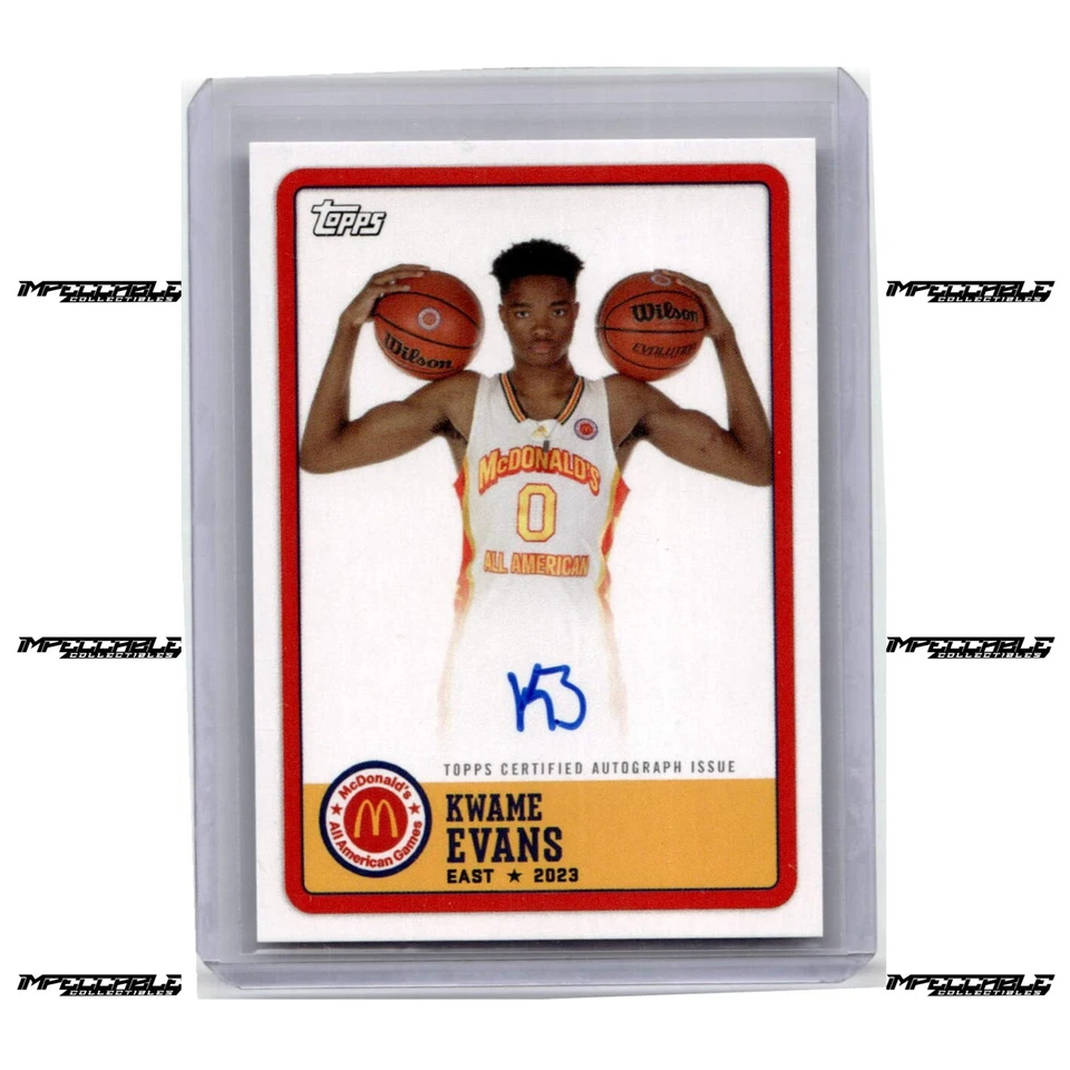 2023 Topps Chrome McDonald's A/A - #pA-KE Kwame KJ Evans Rookie On Card Auto - Image 1 of 2