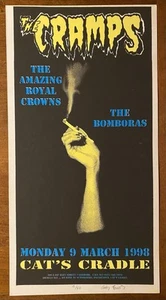 The CRAMPS Cat's Cradle NORTH CAROLINA 1998 US ORG CONCERT POSTER #12/50 PUNK - Picture 1 of 2