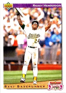 1992 Upper Deck #648 Rickey Henderson Oakland Athletics Baseball Card - Picture 1 of 2