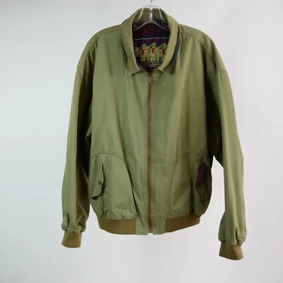 De Colección Ralph Lauren Chaps L Chaqueta Verde Cremallera Bombardero Abrigo de Piloto Foto 1 de 4