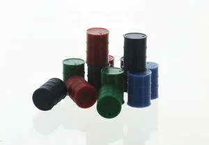 3D to Scale 64-240-AS - 55 Gallon Barrels 12 Pack Assorted Colors - 1:64 Scale - Bild 1 von 2