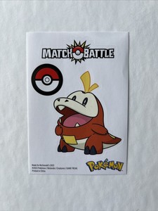 2023 McDonalds Happy Kids Meal Pokémon Toy Fuecoco Match Battle Sticker Sheet