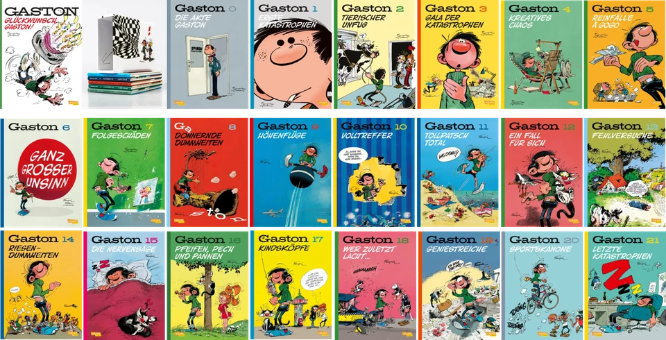Gaston Neuedition  0-21 + Glückwunsch, zur Auswahl (Hardcover) - Carlsen Comics - Bild 1 von 1
