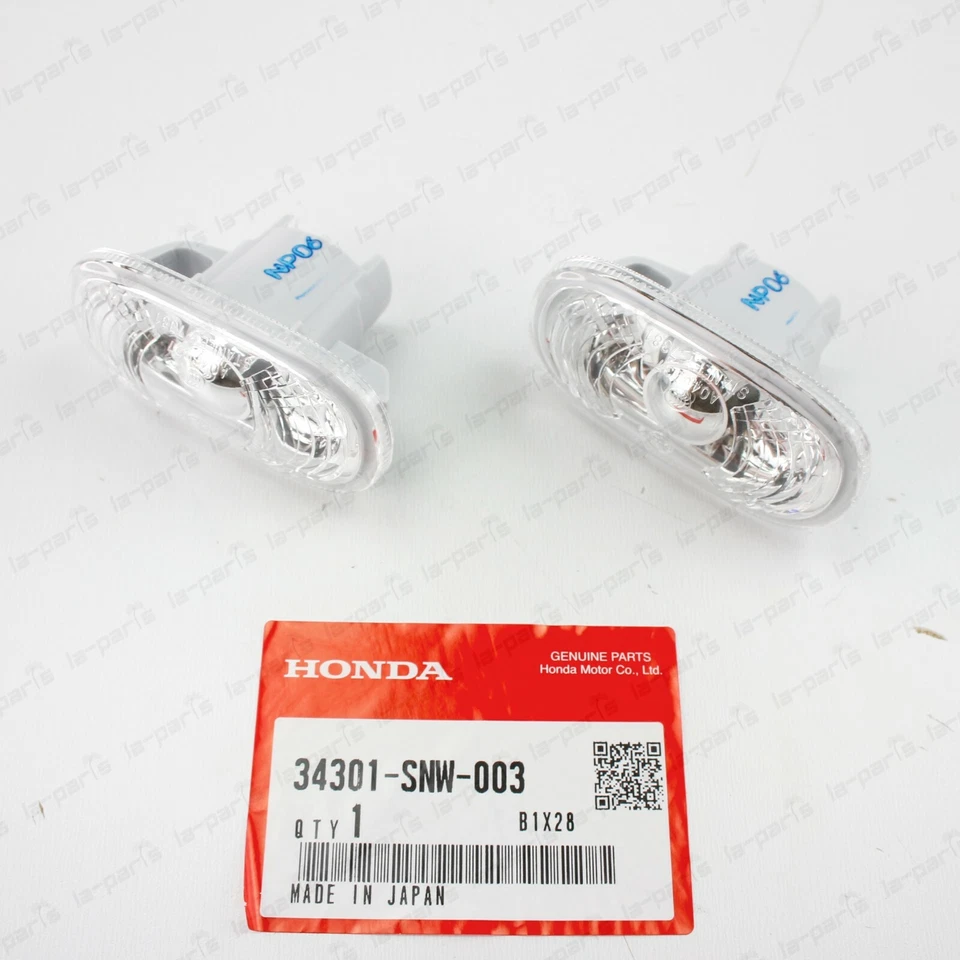 GENUINO HONDA CIVIC TYPE-R FD2 MARCADOR LATERAL TRANSPARENTE 34301-SNW-003 JUEGO DE DIESTRO Y DERECHO Foto 1 de 4