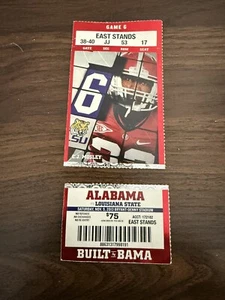 Alabama Crimson Tide Football Ticket Stub vs. Louisiana State 2013 1123 - Picture 1 of 2