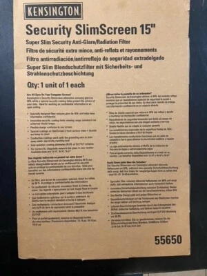 Kensington Security SlimScreen 15" Anti/Glare/Radiation Filter - Image 1 of 2
