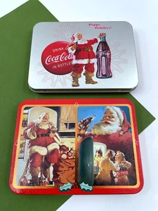 Vintage 3 Spielkarten Decks Coca Cola 1995 Weihnachtsmann mit Dosen Weihnachten - Bild 1 von 10