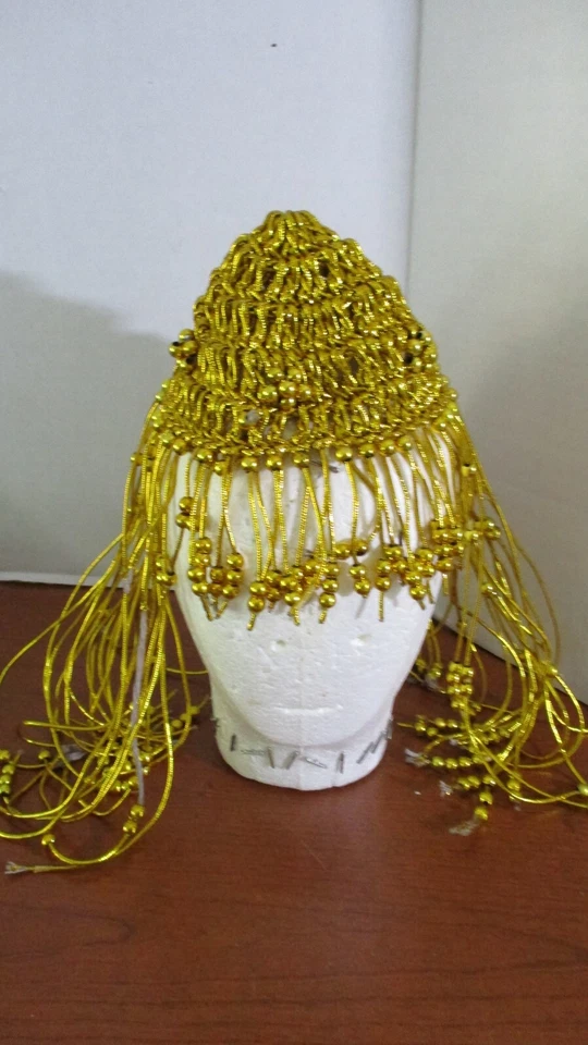 TOCADO TOCADO DORADO EGIPCIO CLEOPATRA Halloween ~ Talla niño Foto 1 de 2