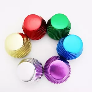100/200/400 Pcs Color Foil Making Cupcake Muffin Standard Baking Cup Liner - Picture 1 of 8