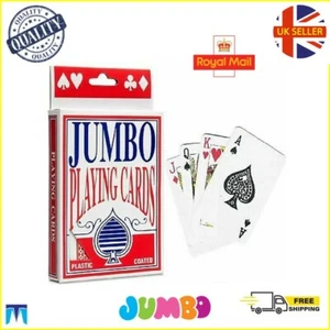 Jumbo Playing Cards Deck Extra Large Cards Playing Cards Pack of 52 New Elderly - Picture 1 of 3