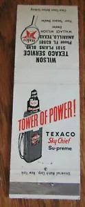 TEXACO GASOLINERA MATCHBOOK: WILSON (WALLACE WILSON) (AMARILLO, TEXAS) -F24 - Imagen 1 de 1
